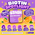 Biotin 5000 mcg spotlight for Hair Skin and Nails strips