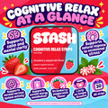 Cognitive Relax Strips with calm and mental clarity callouts